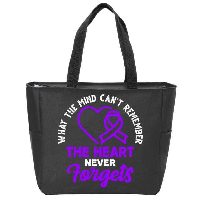 What The Mind Can't Remember The Heart Never Forgets Pancreatic Cancer Zip Tote Bag