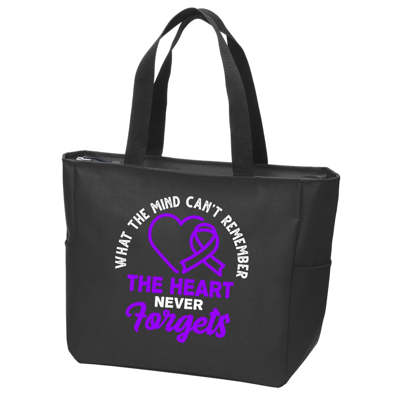 What The Mind Can't Remember The Heart Never Forgets Pancreatic Cancer Zip Tote Bag