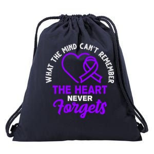 What The Mind Can't Remember The Heart Never Forgets Pancreatic Cancer Drawstring Bag