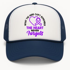 What The Mind Can't Remember The Heart Never Forgets Pancreatic Cancer Trucker Hat