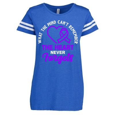 What The Mind Can't Remember The Heart Never Forgets Pancreatic Cancer Enza Ladies Jersey Football T-Shirt