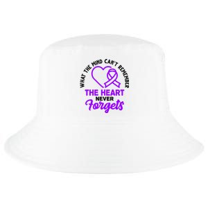 What The Mind Can't Remember The Heart Never Forgets Pancreatic Cancer Cool Comfort Performance Bucket Hat