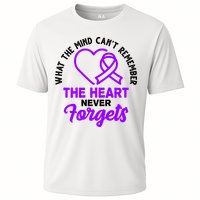 What The Mind Can't Remember The Heart Never Forgets Pancreatic Cancer Cooling Performance Crew T-Shirt