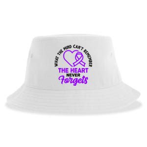 What The Mind Can't Remember The Heart Never Forgets Pancreatic Cancer Sustainable Bucket Hat