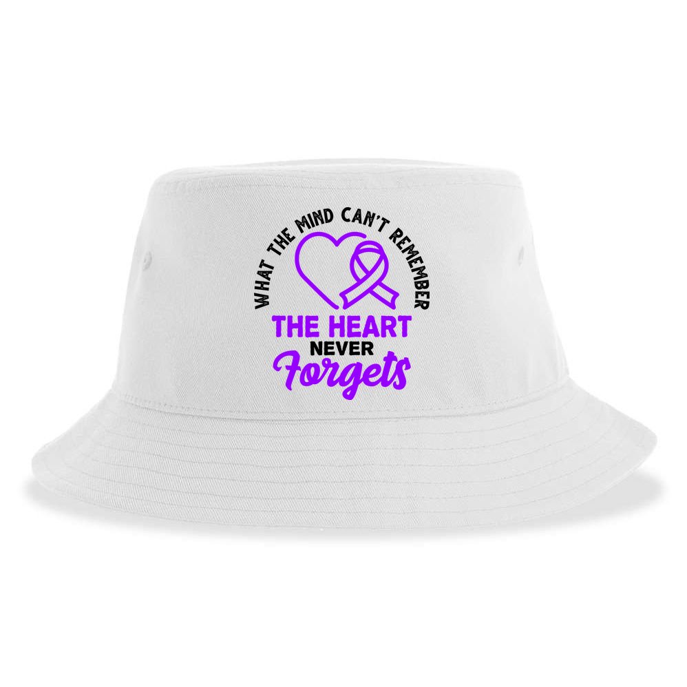 What The Mind Can't Remember The Heart Never Forgets Pancreatic Cancer Sustainable Bucket Hat