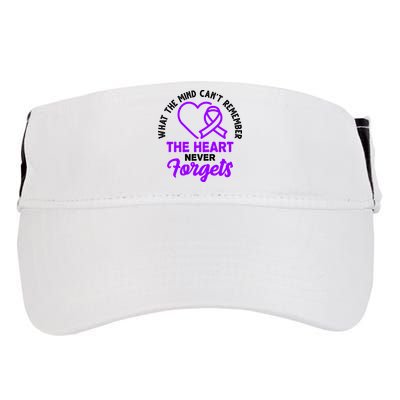 What The Mind Can't Remember The Heart Never Forgets Pancreatic Cancer Adult Drive Performance Visor