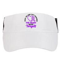 What The Mind Can't Remember The Heart Never Forgets Pancreatic Cancer Adult Drive Performance Visor