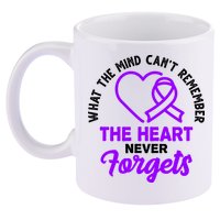 What The Mind Can't Remember The Heart Never Forgets Pancreatic Cancer 11oz C Handle Ceramic Mug