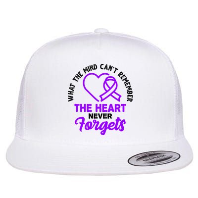 What The Mind Can't Remember The Heart Never Forgets Pancreatic Cancer Flatbill Hat