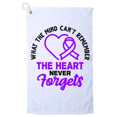 What The Mind Can't Remember The Heart Never Forgets Pancreatic Cancer Golf Towel