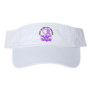 What The Mind Can't Remember The Heart Never Forgets Pancreatic Cancer Valucap Bio-Washed Visor