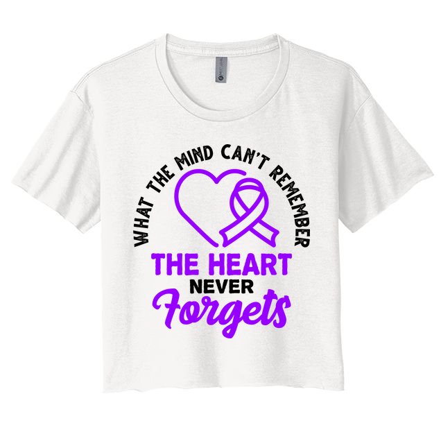 What The Mind Can't Remember The Heart Never Forgets Pancreatic Cancer Crop Top