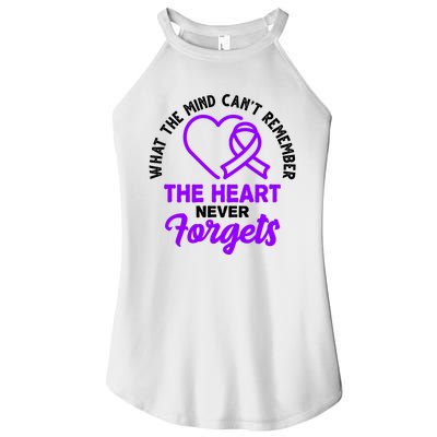 What The Mind Can't Remember The Heart Never Forgets Pancreatic Cancer Women’s Perfect Tri Rocker Tank