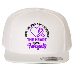 What The Mind Can't Remember The Heart Never Forgets Pancreatic Cancer Wool Snapback Cap