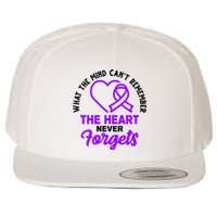 What The Mind Can't Remember The Heart Never Forgets Pancreatic Cancer Wool Snapback Cap