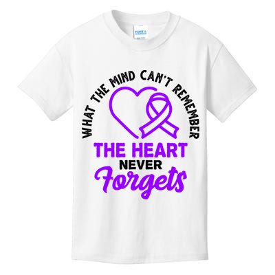 What The Mind Can't Remember The Heart Never Forgets Pancreatic Cancer Kids T-Shirt