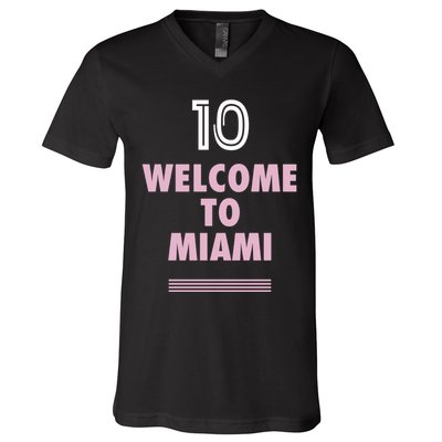 Welcome To Miami Leo 10 GOAT V-Neck T-Shirt