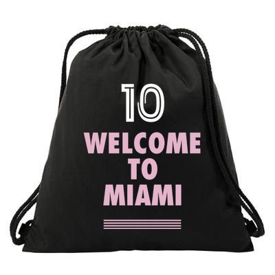 Welcome To Miami Leo 10 GOAT Drawstring Bag