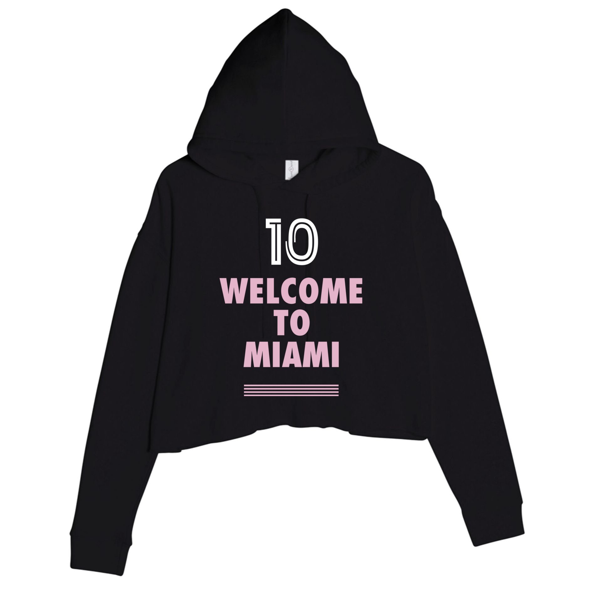 Welcome To Miami Leo 10 GOAT Crop Fleece Hoodie