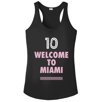 Welcome To Miami Leo 10 GOAT Ladies PosiCharge Competitor Racerback Tank