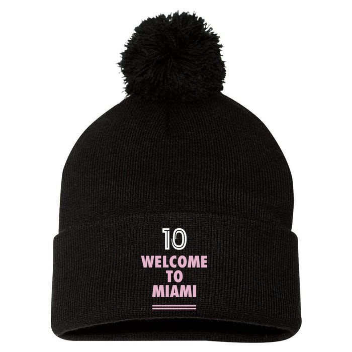 Welcome To Miami Leo 10 GOAT Pom Pom 12in Knit Beanie