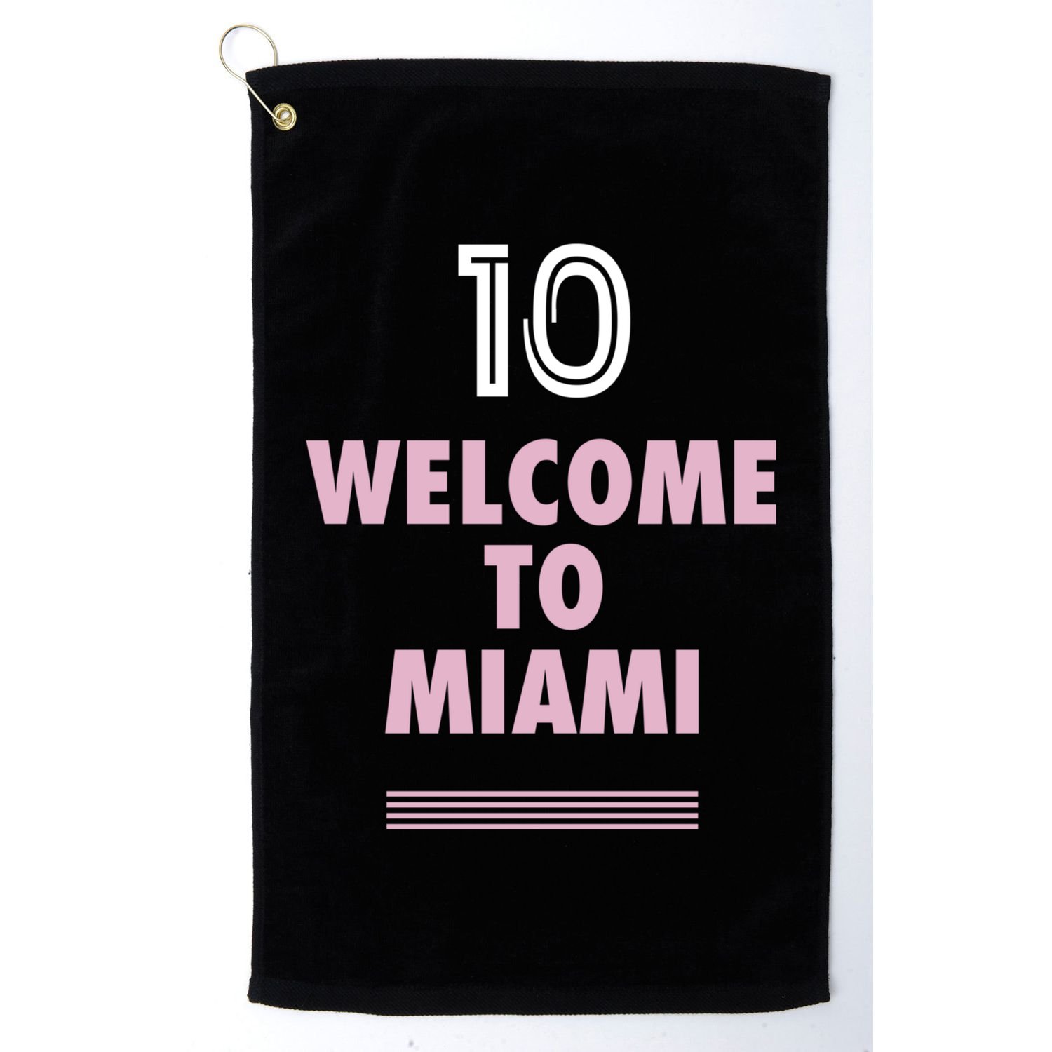 Welcome To Miami Leo 10 GOAT Golf Towel