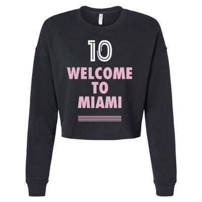 Welcome To Miami Leo 10 GOAT Cropped Pullover Crew