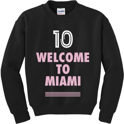Welcome To Miami Leo 10 GOAT Kids Sweatshirt