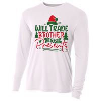 Will Trade My Brother For Present Ugly Christmas Sweater Fun Cooling Performance Long Sleeve Crew