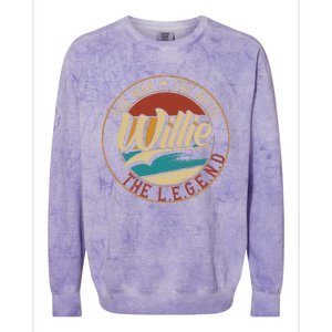 Willie The Man The Myth The Legend Colorblast Crewneck Sweatshirt