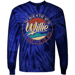 Willie The Man The Myth The Legend Tie-Dye Long Sleeve Shirt