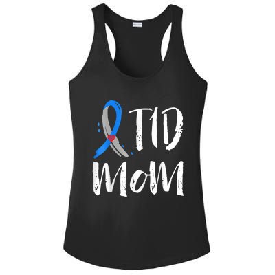 Wo T1D Mom Shirt Type 1 Diabetes Awareness Ladies PosiCharge Competitor Racerback Tank