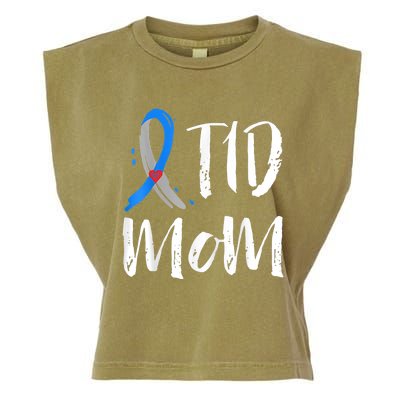 Wo T1D Mom Shirt Type 1 Diabetes Awareness Garment-Dyed Women's Muscle Tee