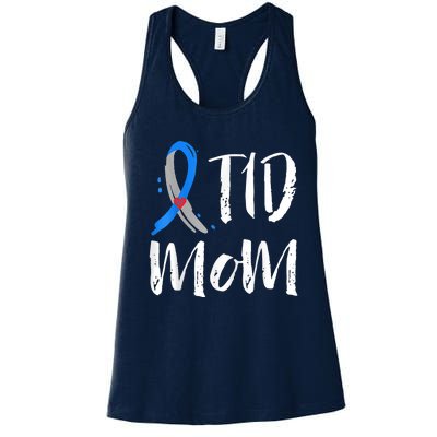 Wo T1D Mom Shirt Type 1 Diabetes Awareness Women's Racerback Tank