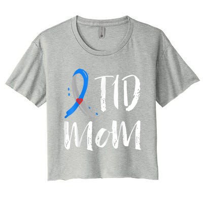 Wo T1D Mom Shirt Type 1 Diabetes Awareness Women's Crop Top Tee