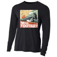 Who Tooted Model Train Lover Railroad Locomotive Conductor Cooling Performance Long Sleeve Crew