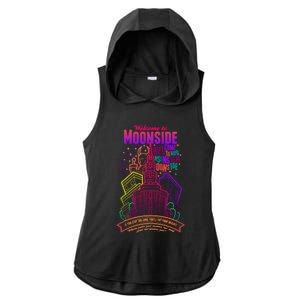 Welcome To Moonside Ladies PosiCharge Tri-Blend Wicking Draft Hoodie Tank