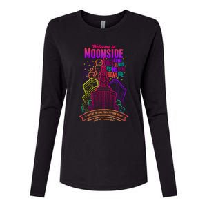 Welcome To Moonside Womens Cotton Relaxed Long Sleeve T-Shirt