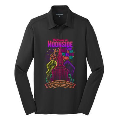 Welcome To Moonside Silk Touch Performance Long Sleeve Polo