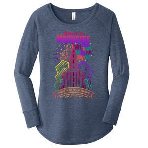 Welcome To Moonside Women's Perfect Tri Tunic Long Sleeve Shirt