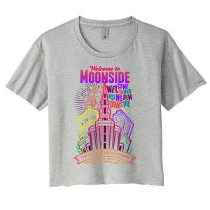 Welcome To Moonside Women's Crop Top Tee