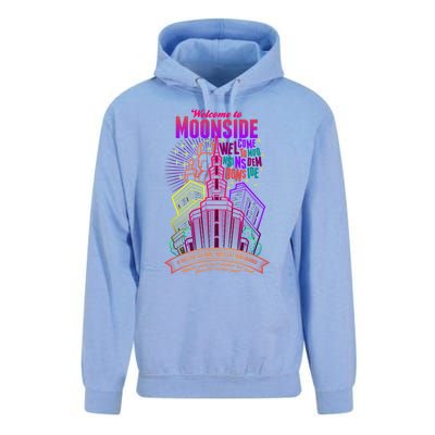 Welcome To Moonside Unisex Surf Hoodie