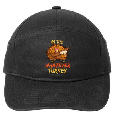 Whatever Turkey Matching Family Group Thanksgiving Party PJ 7-Panel Snapback Hat