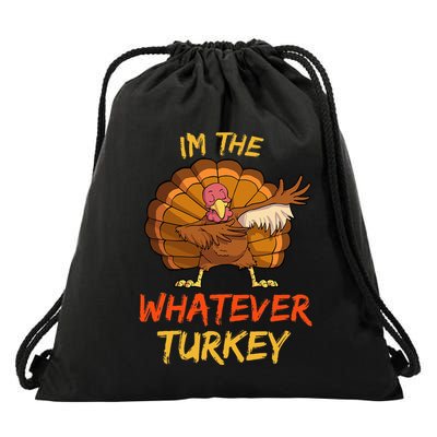 Whatever Turkey Matching Family Group Thanksgiving Party PJ Drawstring Bag