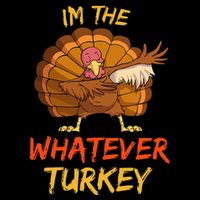 Whatever Turkey Matching Family Group Thanksgiving Party PJ Drawstring Bag