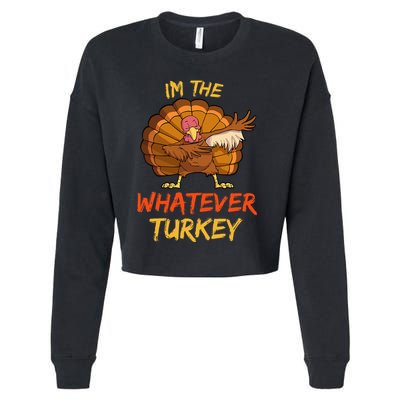 Whatever Turkey Matching Family Group Thanksgiving Party PJ Cropped Pullover Crew