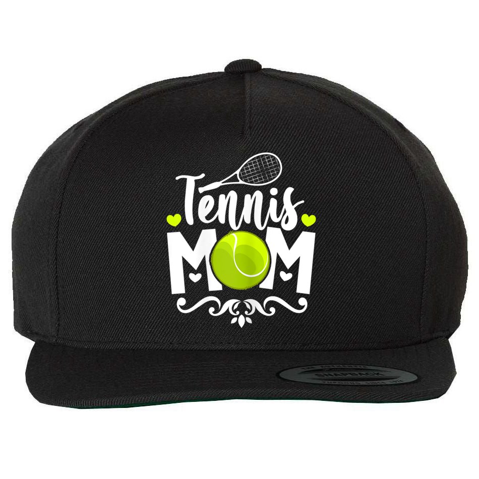Womens Tennis Mom Wool Snapback Cap