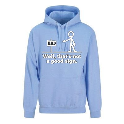 Well That's Not A Good Sign Funny Quotes Unisex Surf Hoodie