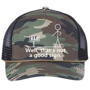 Well Thats Not A Good Sign Teens Novelty Funny Quotes Retro Rope Trucker Hat Cap