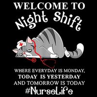 Welcome To Night Shift Where Everyday Is Monday Cat Nurse Impact Tech Backpack